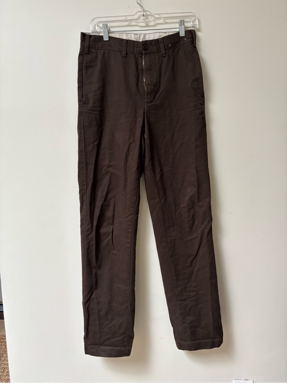 Uniqlo Men's Brown Straight-Leg Chinos